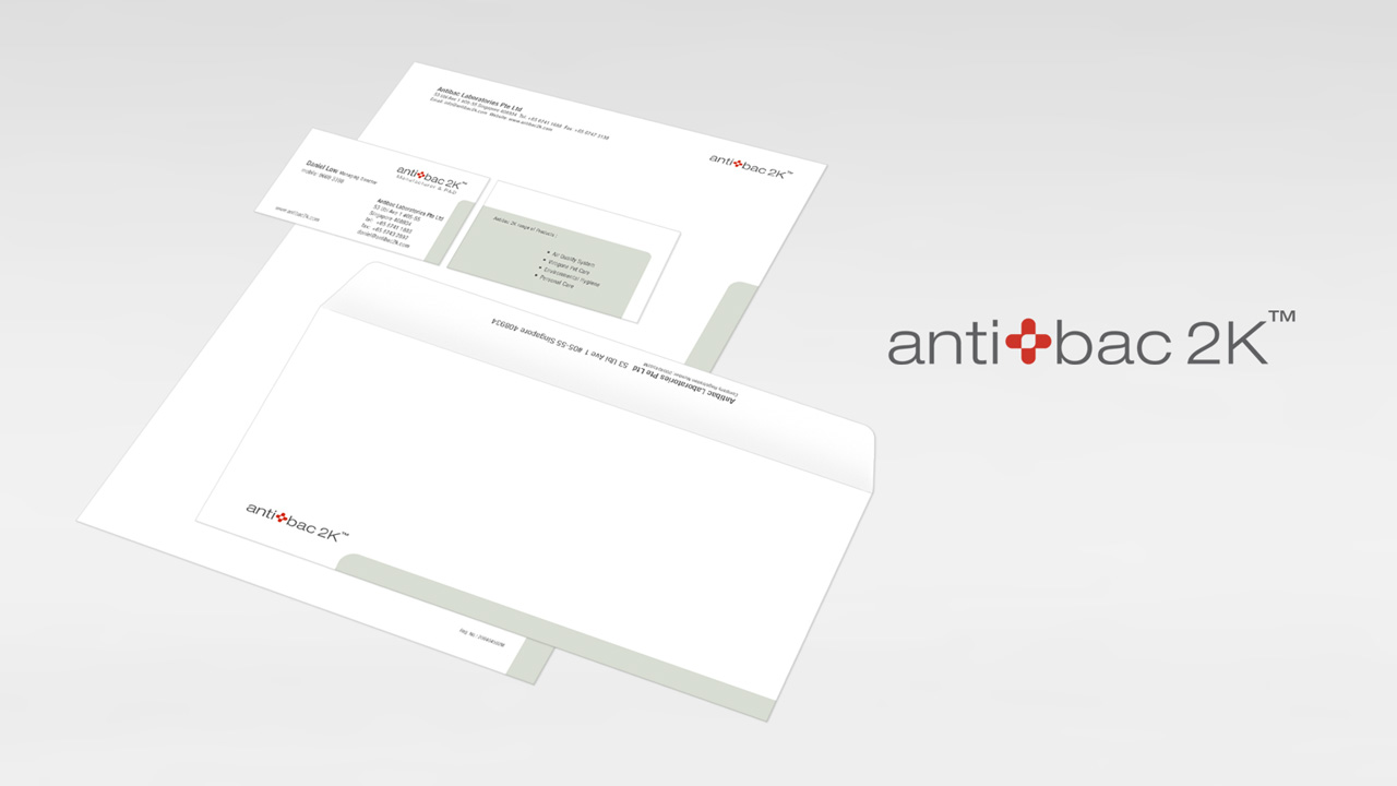 Logo refresh & corporate stationery design for international brand — Antibac2K